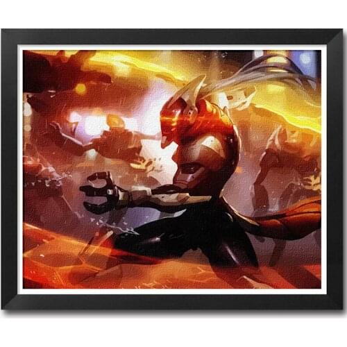 MaHuaf-A1371 LOL Game Artwork painting coloring by numbers on canvas DIY oil hand-painted framed wall painting for home decor