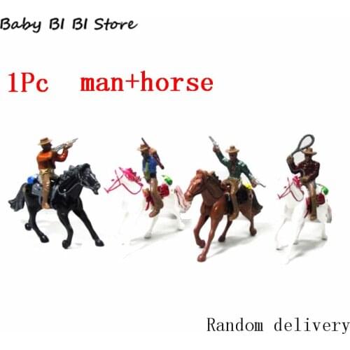 1Pc 1:100 Western Cowboy Model Layout HO Scale People Figure Models Sand Table Toys