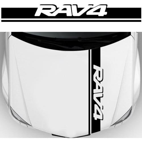 Motorsport fashionable stripe car stickers decoration DIY car cover vinyl graphics is applicable to the Toyota Rav4 accessories