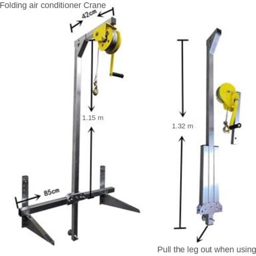 Outdoor Air Conditioning Installation Stainless Steel Outer Spreader Self-locking Manual Winch Air Conditioning Assembly