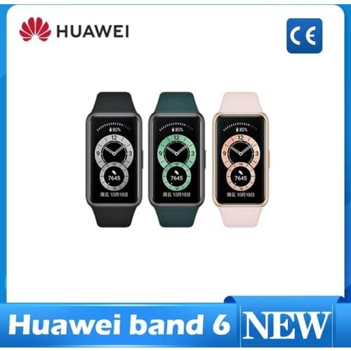 Huawei Band 6 Original Smart Bracelet 2-Week Battery Life BT 5.0 SpO2 Monitoring FullView Display Fitness Tracker