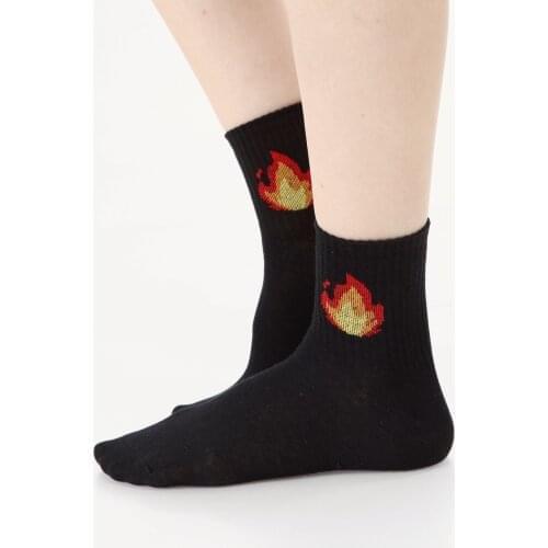 12 pair from turkey high quality cotton happy socks womens summer lot pack wholesale socs design funny black fire fever blaze