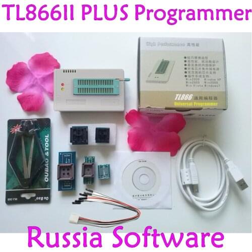 New XGecu TL866II PLUS Programmer +6 adapters replace MiniPro TL866CS TL866A Bios USB Programmer adapter