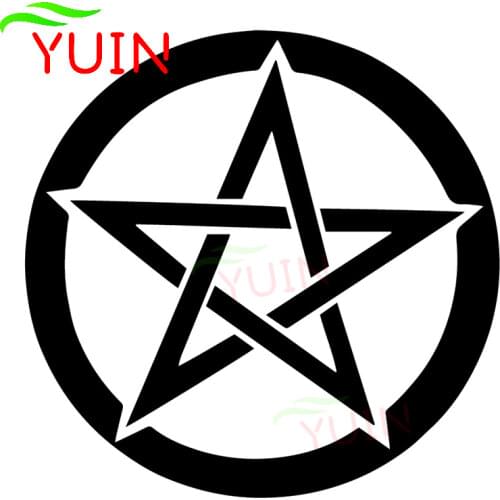 Five-pointed Star Symbolizes Fashion Bumper Car Sticker Personality PVC Waterproof Sunscreen Decals Black/white/red/laser/silver
