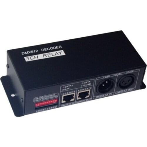 1 pcs DMX-RELAY-3 channel relays 5A*3CH INPUT AC110V-220V relay*3CH use for led lamp led strip