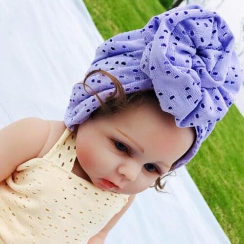 Hollow Solid Baby Hat Newborn Flower Beanie Bonnet Baby Beanie for Girls Infant Toddler Turban Hat Soft Hospital Hat Kids Caps