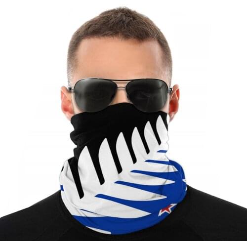 Silver Fern Flag Banner Magic Scarf Neck Face Mask Men Women Fashi Neck Warmer Tubular Bandanas Polyester Headwear Biking Hiking