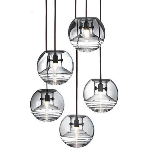 Modern Pendant Light Silver Gold Glass Ball Hanging Lamp Hanglamp Kitchen Light Fixture Dining Living Room Luminaire