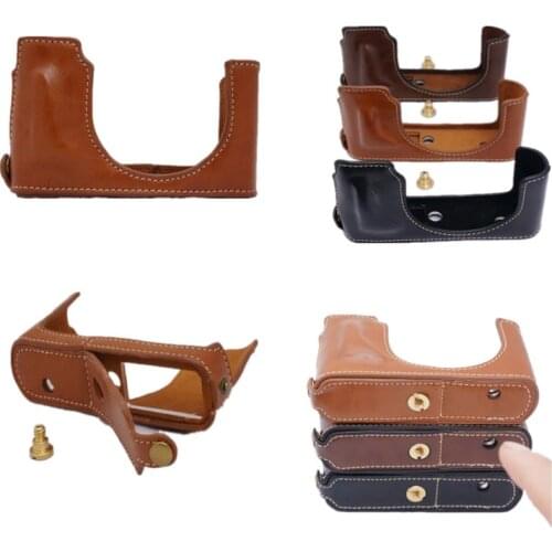 Camera Bag PU Leather Half Body Set Cover For Leica Q Q2 T Q116 X Vario 113 117 MP M240 M8 M9 ME MM D-LUX 109 CL C-LUX Cover