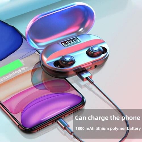 T2 Mini TWS Bluetooth 5.0 Wireless Digital Display Stereo Earphones Earbuds