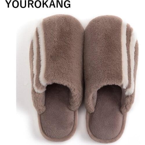 Warm Men Home Slippers Winter Shoes Male Flip Flops Indoor Bedroom Plush Slippers With Fur Floor Soft Footwear Unisex Hot Sale