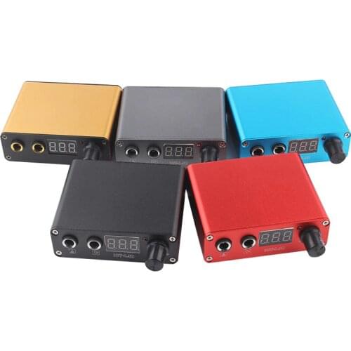 TUFFKING Mini Tattoo Power Supply Professional Digital LCD Display Dual Tattoo Power For Rotary Tattoo Machine Guns Accessories