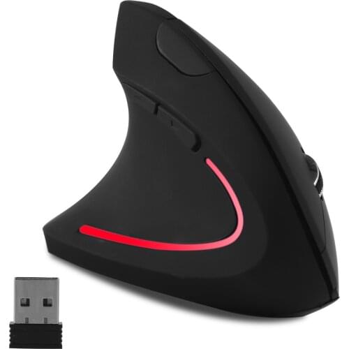 Ergonomic Vertical Mouse 1600 DPI Adjustable Wireless Optical Mouse Office Gaming Left Hand Mice Mause Wrist Healing For Mac PC
