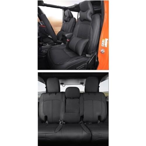 High quality! Full set car seat covers for Jeep Wrangler JL 4 door 2020-2018 durable breathable seat covers for Wrangler 2019