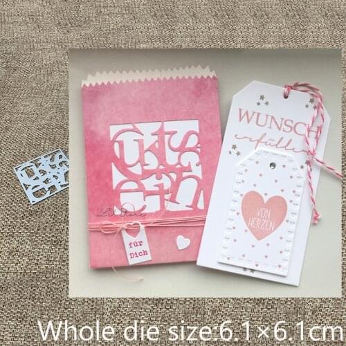 XLDesign Craft Metal Cutting Die cut dies German Voucher square decoration scrapbook Album Paper Card Craft Embossing die cuts