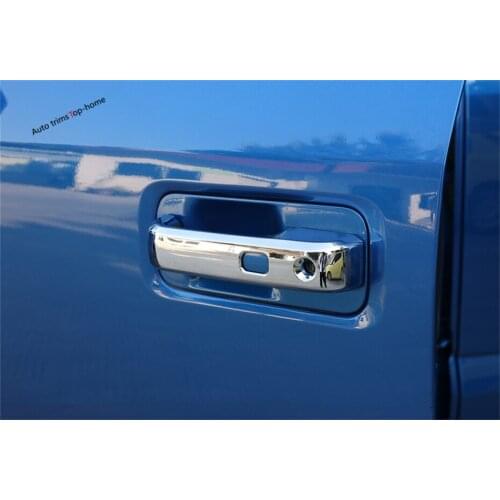 Yimaautotrims Outside Door Pull Doorknob Handle & Handle Bowl Cover Trim Fit For Ford F150 2015 2016 2017 Exterior Mouldings ABS