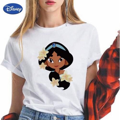 Jasmine Vogue Princess Harajuku Womens T-Shirt Summer Short Sleeve 90S Aesthetic France Fashion Street Disney Hipster Wholesale