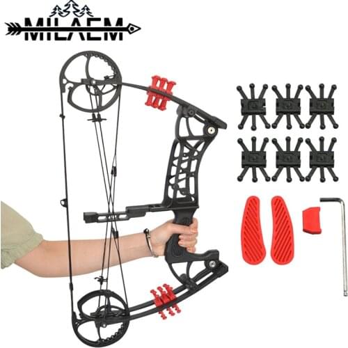 1Pc Archery Compound Bow 30-55lbs Black Steel Ball Bow Aluminum Alloy Bow Riser for Outdoor Sports Hunting Shooting Accessories