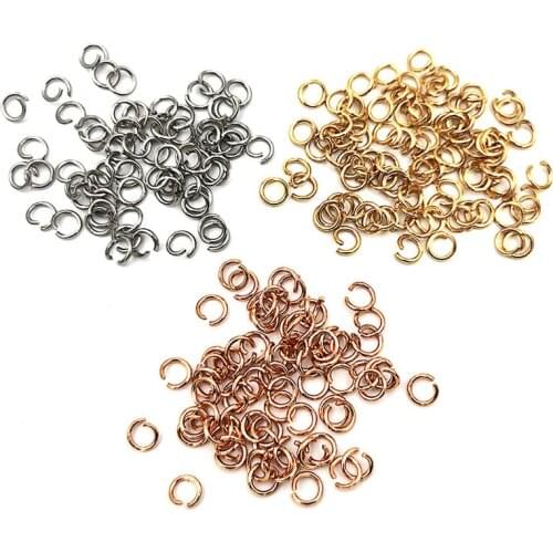 100pcs Stainless Steel Necklace Link Ring C Ring Open Jump Ring Hand Catenary Connection Diy Jewelry Finding Accessories 3-9mm