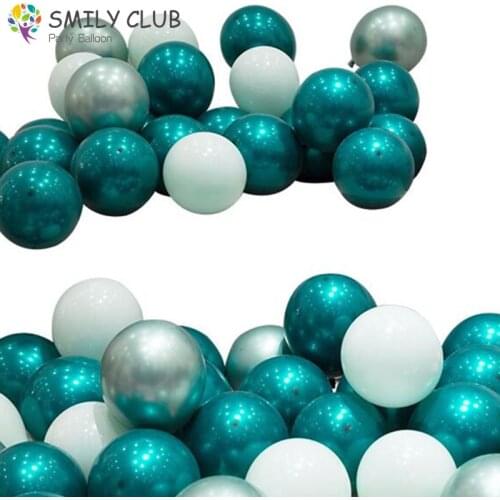 100pcs/10inch New Water Duck Blue Latex Balloons Children Birthday Wedding Party Decoration for Home Green Pearl Balloon