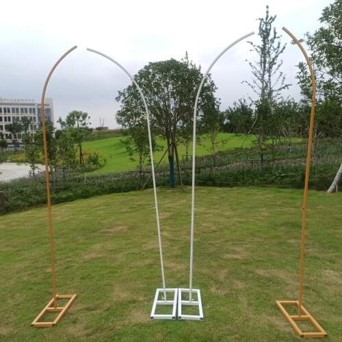 2pcs/set Wedding Props Metal Backdrop Arch Stage Background Decoration Wrought Iron Flower Shelf Road leader Flower Frame