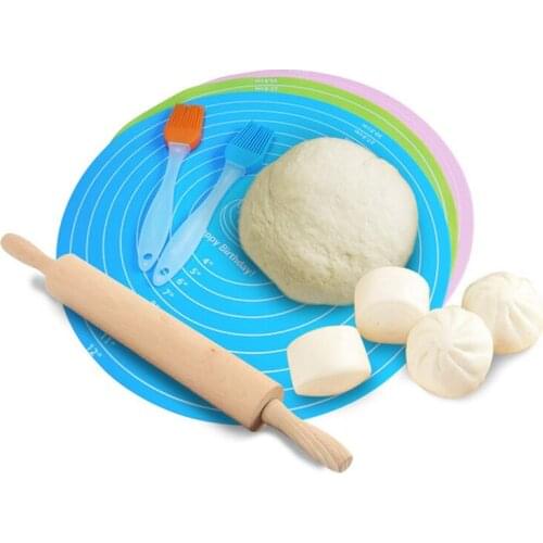 2021 Hot Sale Multi-function Cooking Pad Round Silicone Placemat Cake Mat Noodle Pad Placemat Baking Tool Kitchen Accessories