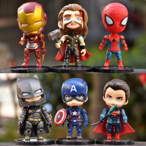 6PCS/LOT Figuras Anime Q Version Doll Modle Toys Anime Statue Collectible PVC Action Figure Model Kids Birthday Gift Toys