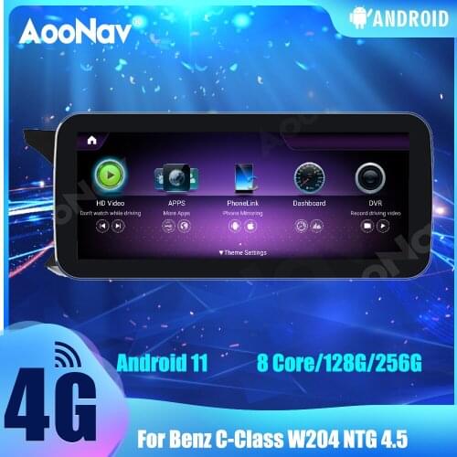 64G 128G 256G Car Radio GPS Navigation Multimedia Player For Benz C Class W204 NTG 4.5 2011 2012 2013 2014 Head Unit Stereo