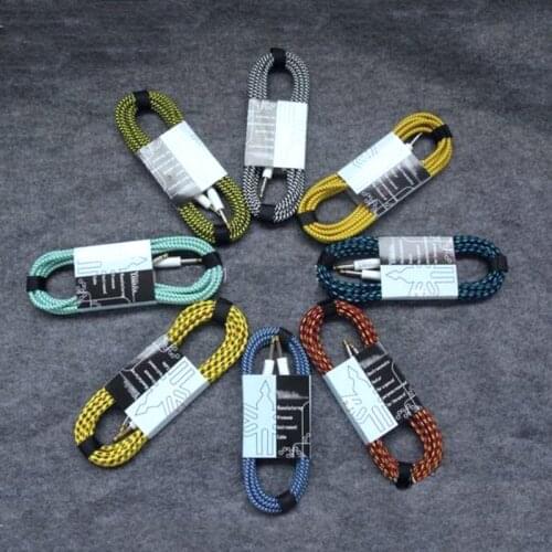 High Quality 8 Colors 3M 5M 10M Oxygen-Copper Free Noise Reduction Electric Guitar Bass Line Wove Lines Amp Connectors GP29