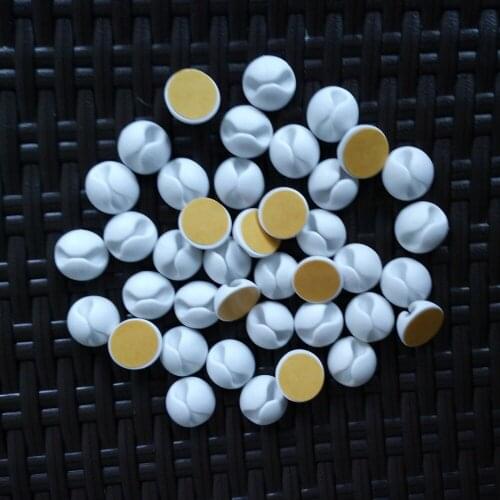 100PCS/lot White Cable Wire Organizer Cable Clip Tidy USB Charger Cord Holder desktop Cable Fixed clamp