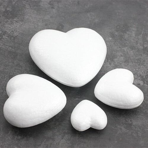 White Modelling Craft Polystyrene Foam Love Heart Foam Ball DIY Wedding Christmas Decoration Children Crafts