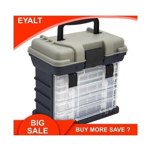Good Quality 1PCS Big Multifunctional Fishing Tackle Box With Back Seat Large Volume Storage Fishing Box