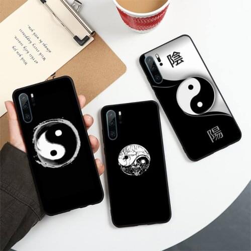 Eight Diagrams Taiji Yin Yang pattern Phone Case For Huawei honor Mate P 10 20 30 40 i 9 8 pro x Lite smart 2019 nova 5t