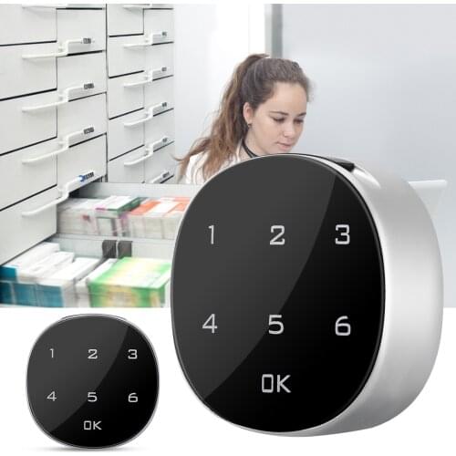 Touch Screen Cabinet Coded Lock Digital Electronic Password Coded Locks With Lock Tongue For Cabinet Mailbox File Sauna Drawer