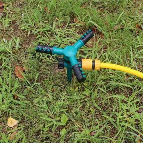 Grass Irrigation Watering Nozzles with Ground Rod 3-arm or with Base Garden Agriculture Yard Lawn Automatic Rotating Sprinkler