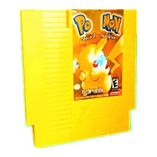 Poke Yellow Version English Language Top quality PCB Game Card 72 pins 8bit game cartridge