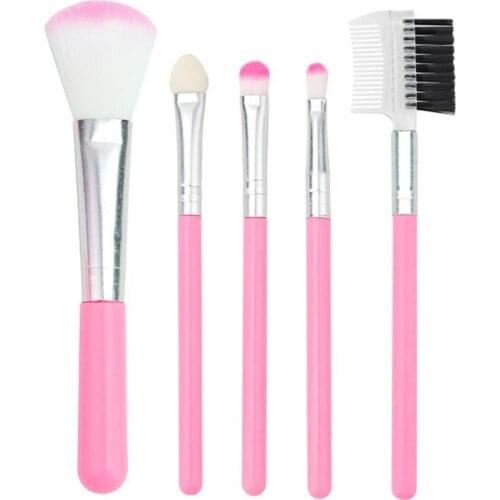 5Pcs/Set Makeup Brushes Handle Face Make Up Soft Cosmetic Foundation Brushes for Travel