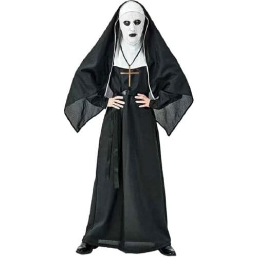 The Nun Cosplay Costume Halloween Costume for Women The Conjuring Cosplay Long Dress Adult Horror Ghost Costume