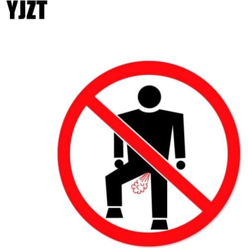YJZT 12CM*12CM Warning No Farting Car Sticker Funny Decorate Decal PVC 12-0993