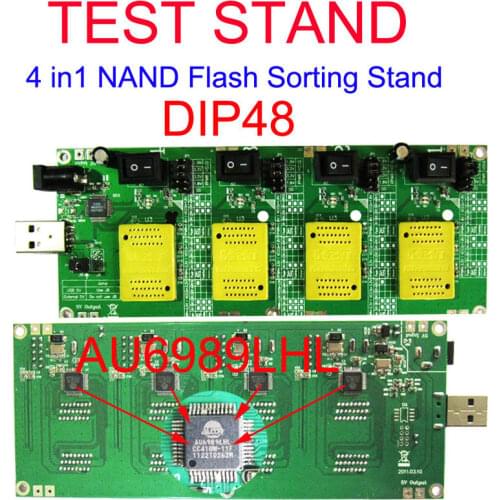 NAND Flash IC Erasing/Sorting/Testing,AU6989LHL,DIP48 Test Stand/Fixtrue,TSOP48,BGA100,BGA132,BGA152,LGA52 with socket adapter