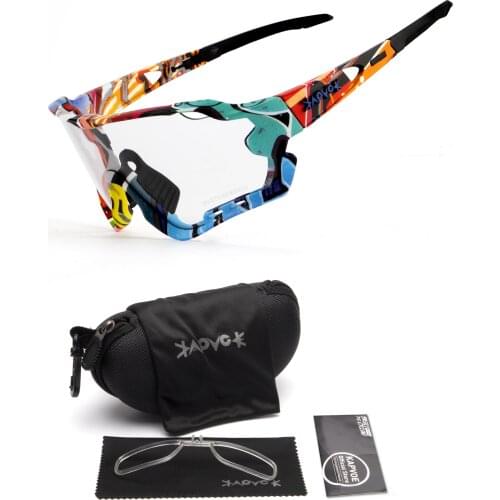 Men/Women Photochromic 1 Lens Cycling Sunglasses outdoor Sport Bike Cycling Eyewear Cycling Glasses Bicycle Hiking Fishing MTB