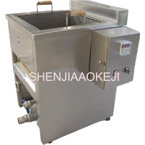380V CY500 Single basket oil-water separation square fryer Semi-automatic fryer French fries processing machine