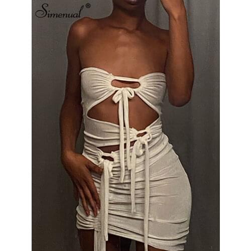 Белые летние платья Simenual China At AliExpress