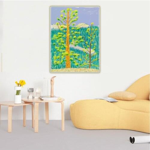 Citon David Hockney《Yosemite National Park.Untitled.No.08》Canvas Oil Painting Artwork Picture Background Decor Home Decoration