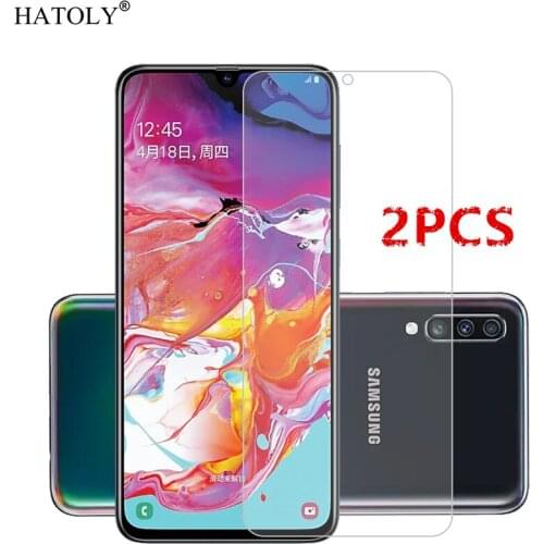 2PCS For Samsung Galaxy A70 Glass for Samsung A70 Tempered Glass Film Screen Protector Protective Glass for Galaxy A70 A705F/DS