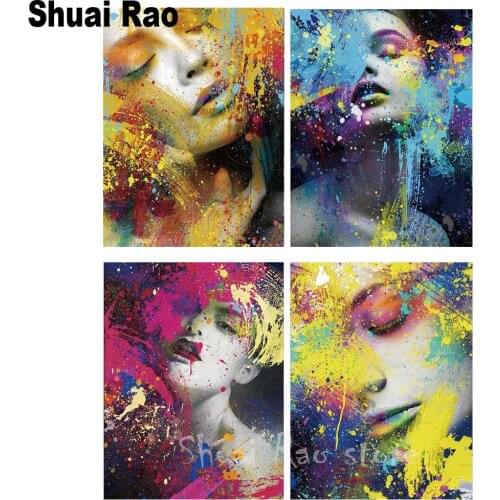 Abstract women diamond mosaic 5d diamond painting full square drill Picture of Rhinestone full round diamond embroidery portrait