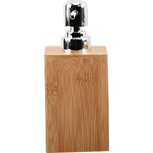 220ML Empty Soap Dispenser Bamboo Countertop Pump Bottles Gel Container Kitchen