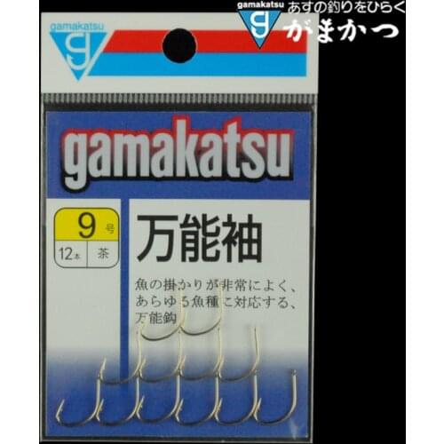 3pcs/package High Quality Japan Gamakatsu Hook Universal Sleeve Brown Barbed Hook Japan Import Gamma Almighty Sleeve Hook