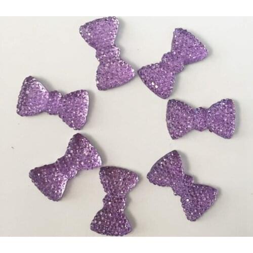 40pcs 11*20mm 3D Resin Glitter Bow Tie For Nail Art UV Gel Tips Decorations Tools Bow-knot -B647