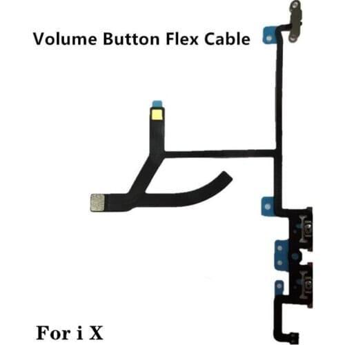 5 Pcs High Quality Volume Button Flex Cable For i X Switch Control Mute Flex Ribbon Cable For i x Replacement Repair Part